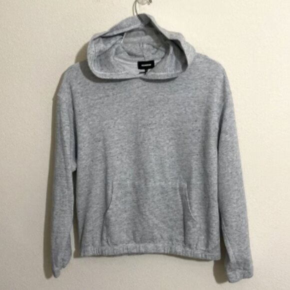 MONROW Women's Light Weight Pull-Over Hoodie Sweatshirt GRAY Size M - Picture 1 of 5